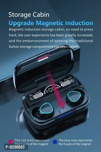 Earbuds In Black Colour With Power Bank System  - Black
