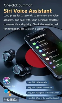 Earbuds In Black Colour With Power Bank System  - Black