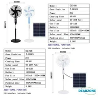 Solar Fan - Silver, 18