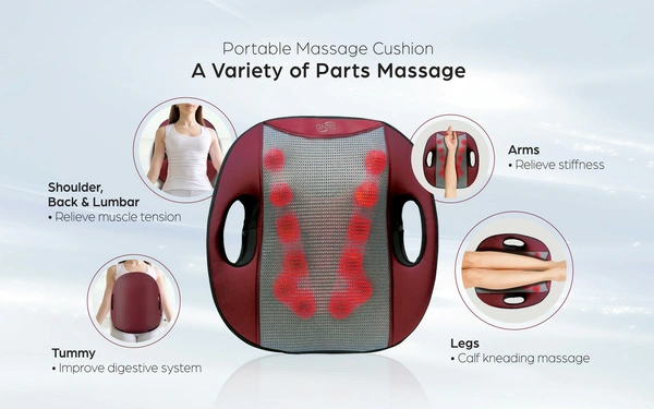 12 Ball Back Rest Massage Cushion  - Brown