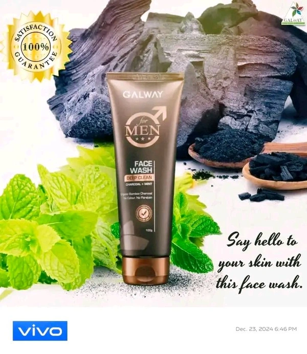 Galway  MEN FACEWASH With Charcol - 100gm