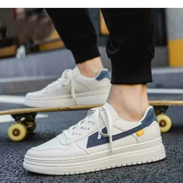 Men's White Sneakers  - Baja White, 8