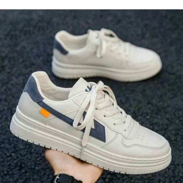 Men's White Sneakers  - Baja White, 10