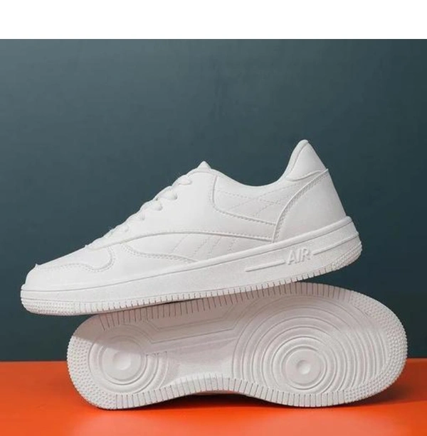 White Sneakers For Men  - White, 7