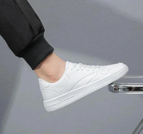 White Sneakers For Men  - White, 7