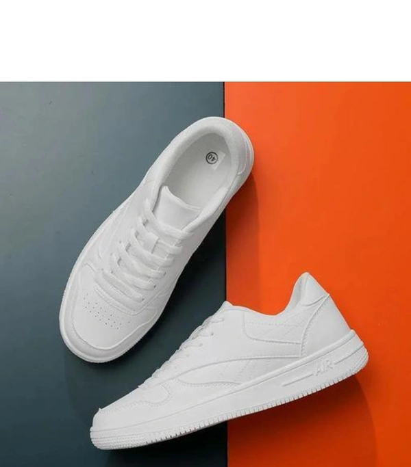 White Sneakers For Men  - White, 10