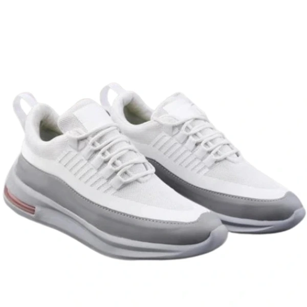 White & Grey Sneakers for Boys & Men - White