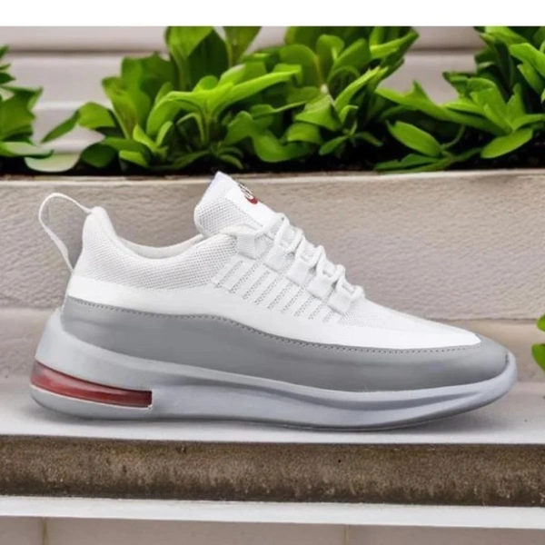 White & Grey Sneakers for Boys & Men - 10