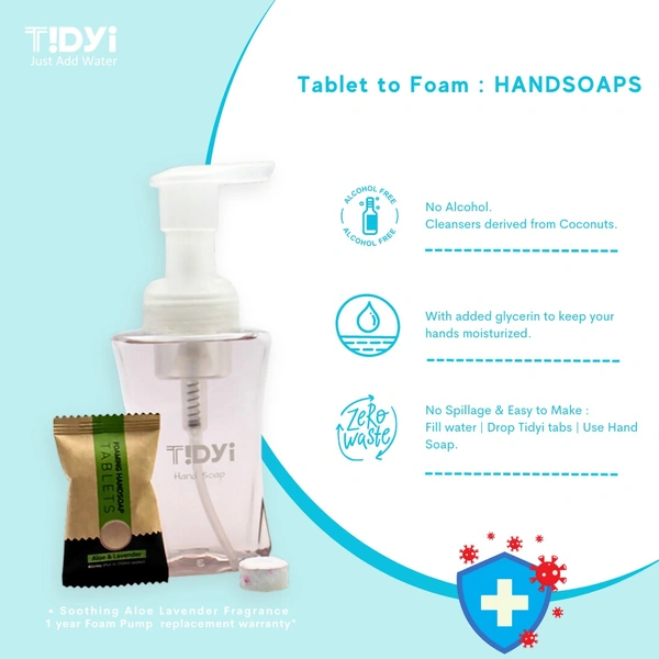 Tidyi Foaming Hand Soap Refills Multi Pack (Scent - Aloe Lavender & Vanilla Coconut) - 6 Refills | 3 Each Scent, Aloe Lavender & Vanilla Coconut, 1500 ml / 1.5 ltr