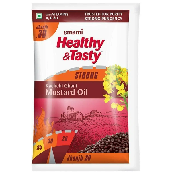 EMAMI Healthy & Tasty Kachchi Ghani Mustard Oil 1 l