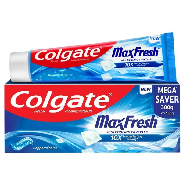 Colgate Max Fresh Peppermint Ice Blue Gel Toothpaste 300 g