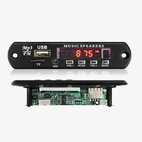 Bluetooth MP3 Decoding Board Module with Inbuilt SD Card Slot, USB, FM, and Remote Control
