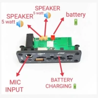 Amplifier Board with Bluetooth, FM, USB, SD-Card Slot, Aux, Mic Aux and Amplifier