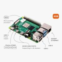 Raspberry Pi 4B With 4 GB RAM – Free Micro-HDMI Cable
