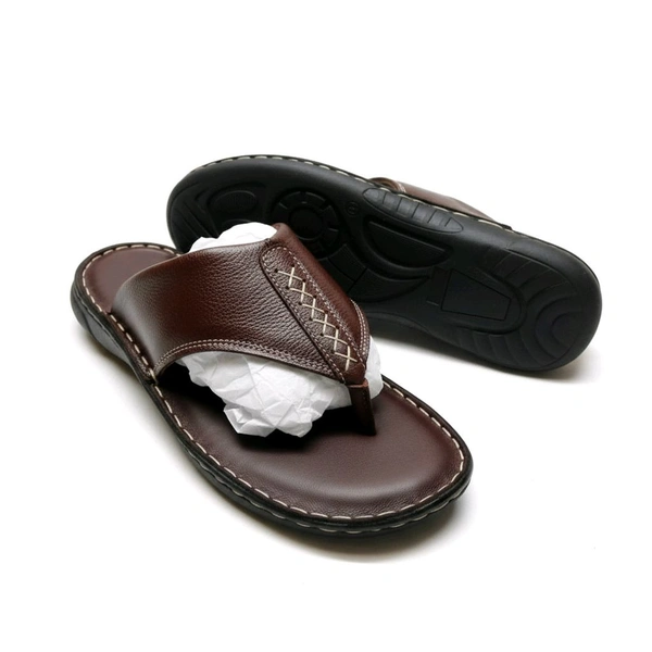 AmburLeather.in Ambur Leather Cholan Walk Sandals - 10, Brown