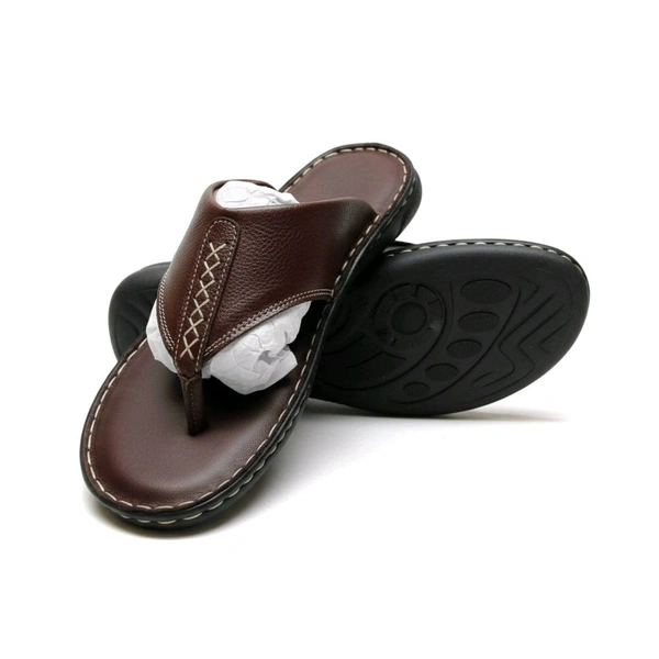 AmburLeather.in Ambur Leather Cholan Walk Sandals - 6, Brown