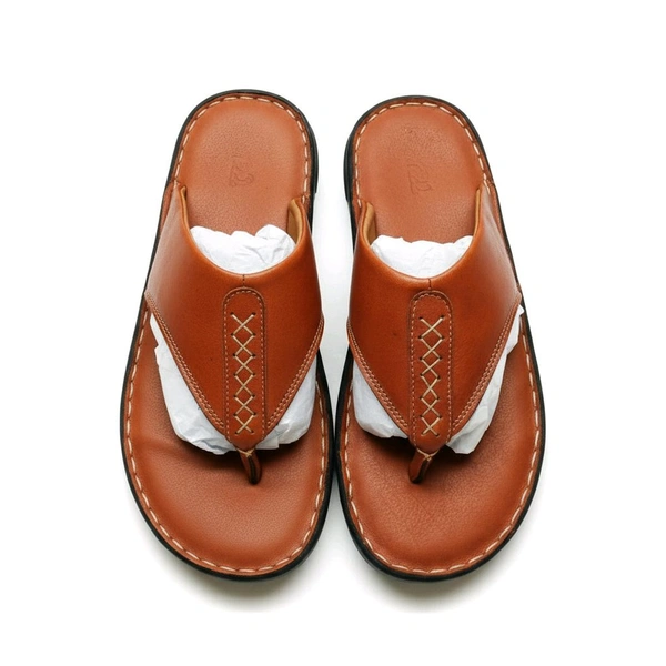 AmburLeather.in Ambur Leather Cholan Walk Sandals - 7, Tan