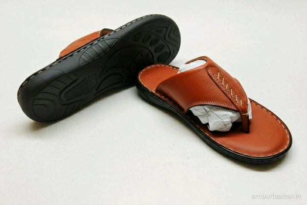 AmburLeather.in Ambur Leather Cholan Walk Sandals - 9, Tan