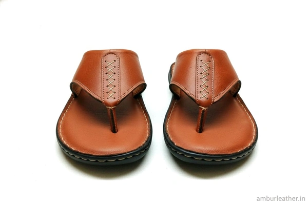 AmburLeather.in Ambur Leather Cholan Walk Sandals - 9, Tan