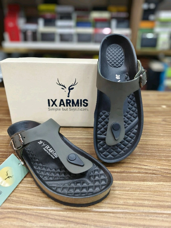 IX Armis Pure Leather Ladies Sandals Y Style - 8, Teal