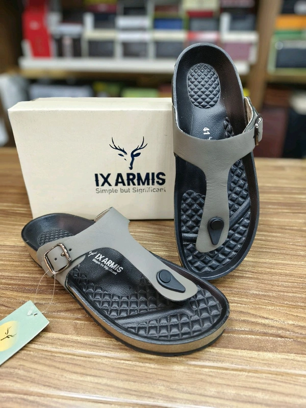 IX Armis Pure Leather Ladies Sandals Y Style - 9, Silver