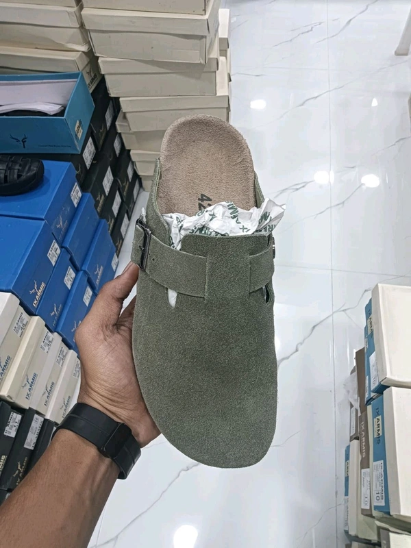 IX Armis Royal King Suede Leather Sandals - 11, Forest Green