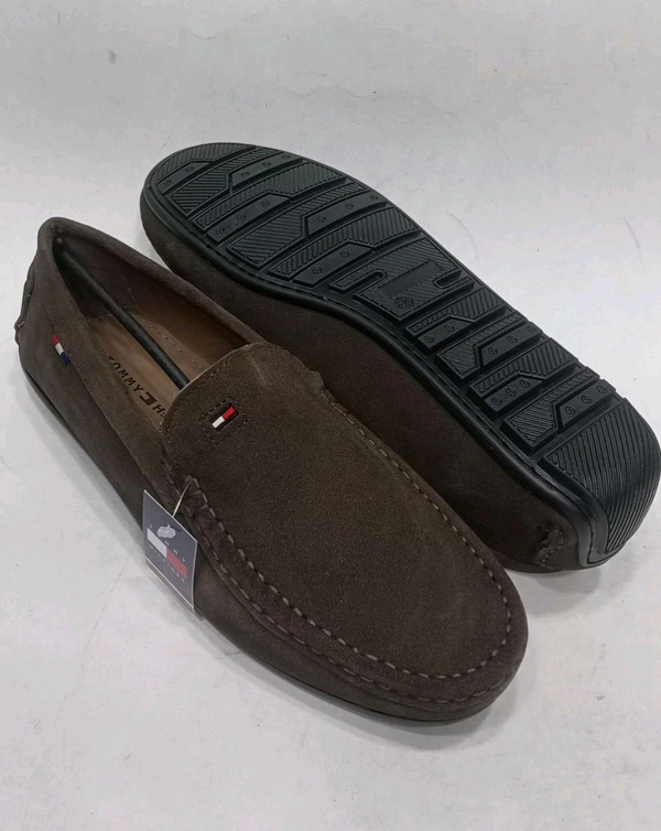 Tommy Hilfiger Royale Drive Premium Suede Leather Loafers, Choco Brown - 8