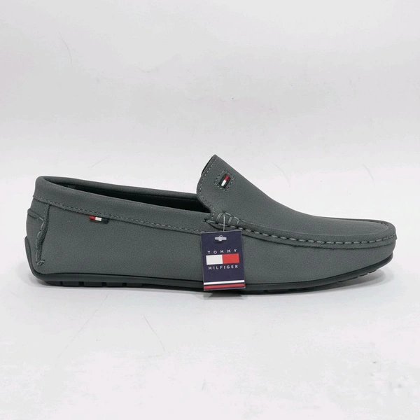 Tommy Hilfiger Royale Drive Premium Suede Leather Loafers, Cement Grey - 6
