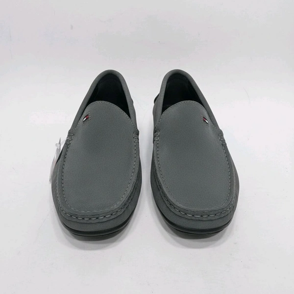 Tommy Hilfiger Royale Drive Premium Suede Leather Loafers, Cement Grey - 6