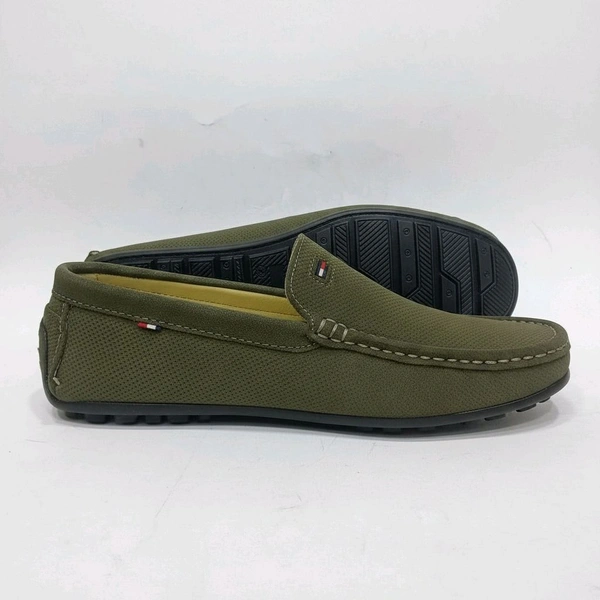 Tommy Hilfiger Royale Drive Premium Suede Leather Loafers, Dotted Green - 6