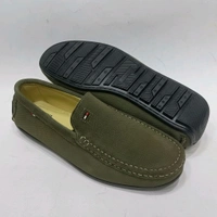 Tommy Hilfiger Royale Drive Premium Suede Leather Loafers, Dotted Green - 8