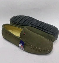 Tommy Hilfiger Royale Drive Premium Suede Leather Loafers, Dotted Green - 8