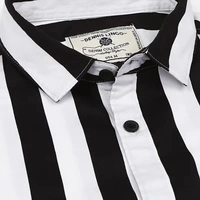 Men's Slim Fit Striped Slim collar Casual Shirt - L