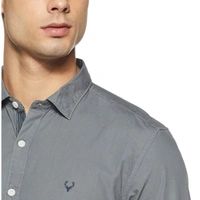 Allen Solly Men's Plain Slim Fit Casual Shirt - 44