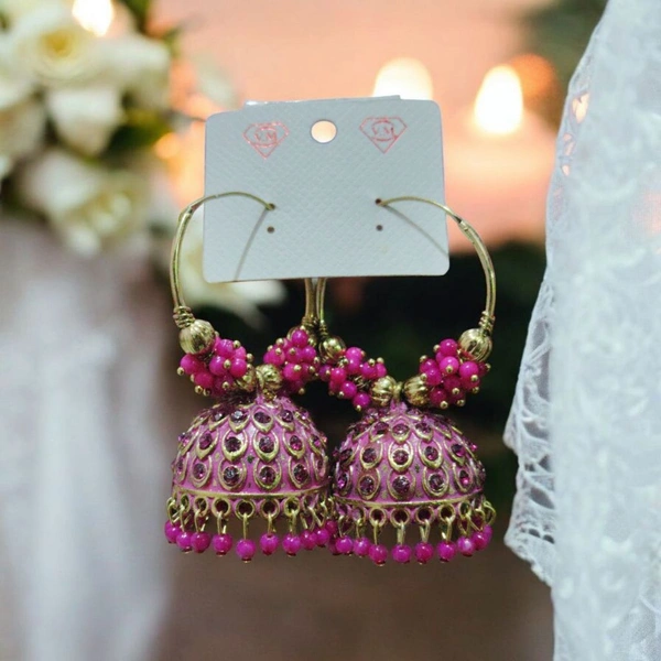 New beautiful pink jhumka for women and girls