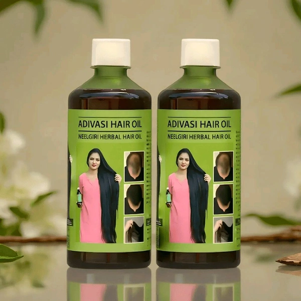 Adiwasi Hair Oil Original, Adibasi Nilambhari Herbal Kesh Oil, Adiwasi Nilgri Kesh Oil Original, Hair Oil For Hair Fall Control-250ml pack of 2