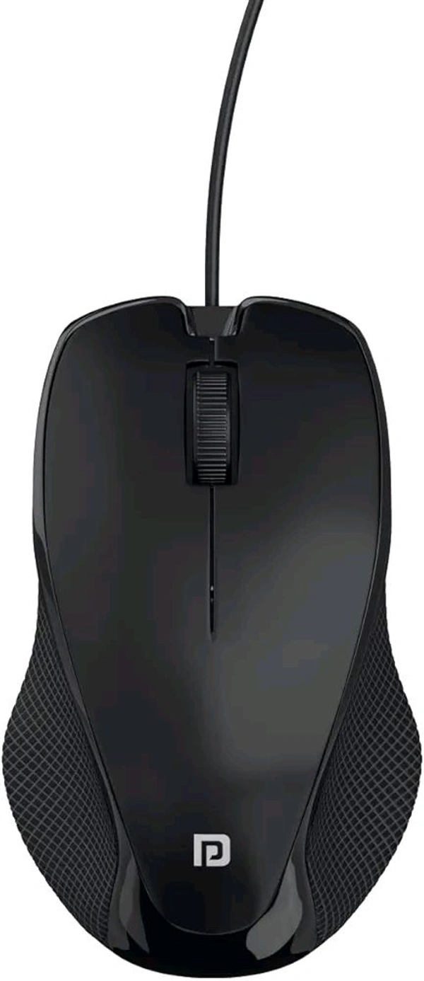 Portronics Toad 101 Wired Optical Mouse with 1200 DPI, Plug & Play, Hi-Optical Tracking, 1.25M Cable Length, 30 Million Click Life(Black)