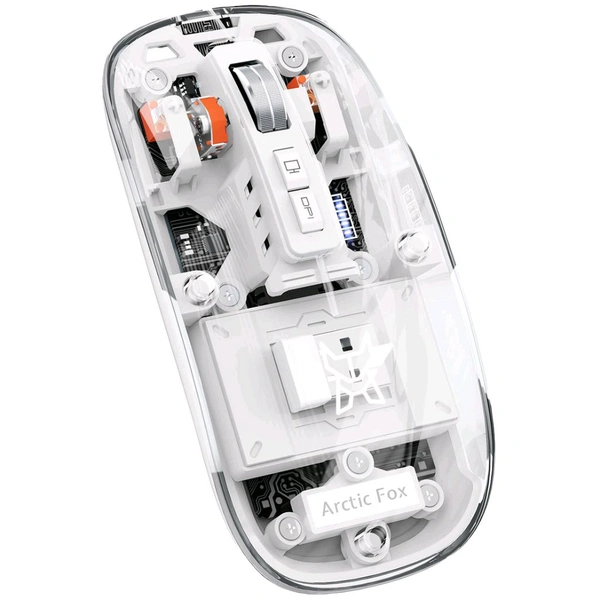 Arctic Fox Pureview Transparent Wireless and Bluetooth Rechargeable Mouse