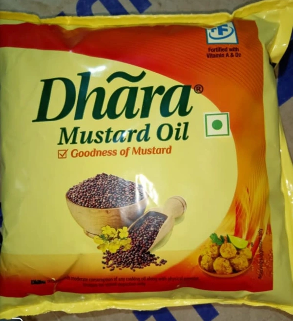 Dhara Mustard Oil 500 ml × 24 Pouch