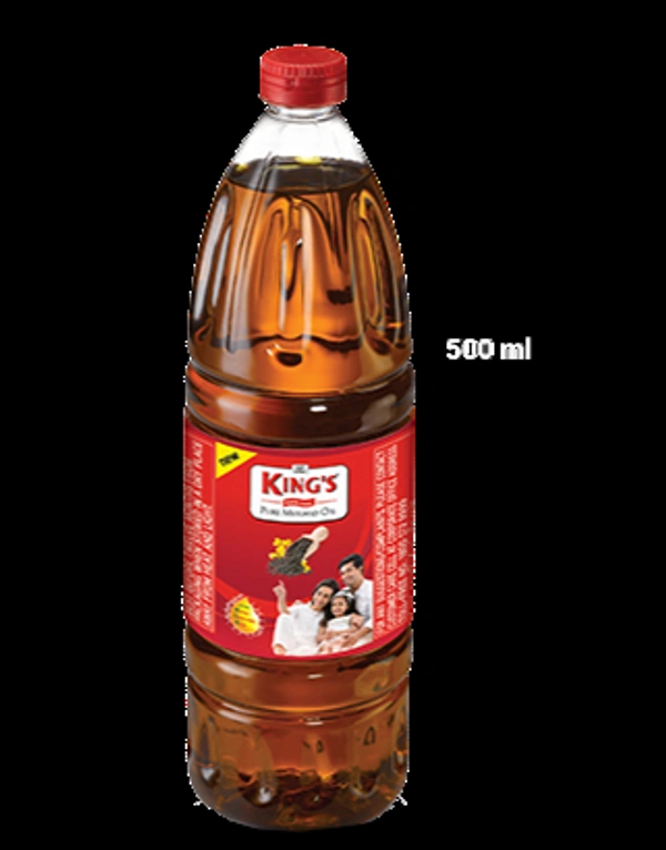 King Kachi Ghani Mustard Oil 500 ml × 24 Bottle