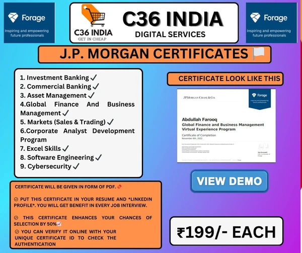 JP MORGAN CERTIFICATE 