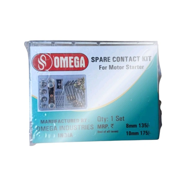 Spare Parts Contact Kit for Motor Dol Starters (Silver and Bronze) (Pack of 1 Kit) (10 MM) Patti