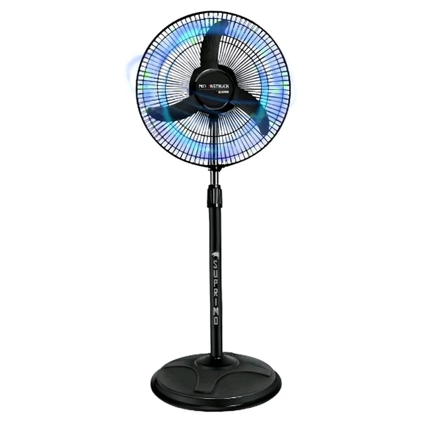 Moonstruck 50W 3 Blades Black High Speed Pedestal Fan, Sweep: 430 mm, SP3