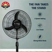 Moonstruck 50W 3 Blades Black High Speed Pedestal Fan, Sweep: 430 mm, SP3