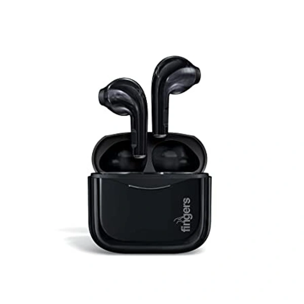 FINGERS Blackbeats Wireless in Ear Earbuds with ‎Built-in Mic (Piano Black) - Black