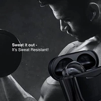 FINGERS Blackbeats Wireless in Ear Earbuds with ‎Built-in Mic (Piano Black) - Black