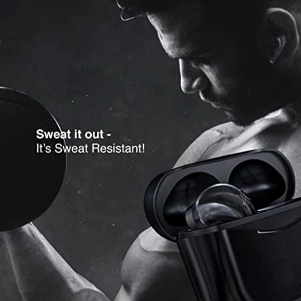 FINGERS Blackbeats Wireless in Ear Earbuds with ‎Built-in Mic (Piano Black) - Black