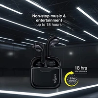 FINGERS Blackbeats Wireless in Ear Earbuds with ‎Built-in Mic (Piano Black) - Black