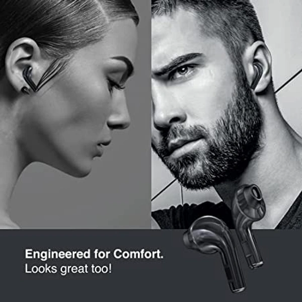 FINGERS Blackbeats Wireless in Ear Earbuds with ‎Built-in Mic (Piano Black) - Black