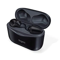 FINGERS Go-Hi Pods2 True Wireless Earbuds [28-Hour Playback, 10 mins Fast Charge for 3-Hour Music, Built-in Mic with Surround Noise Cancellation  - Black